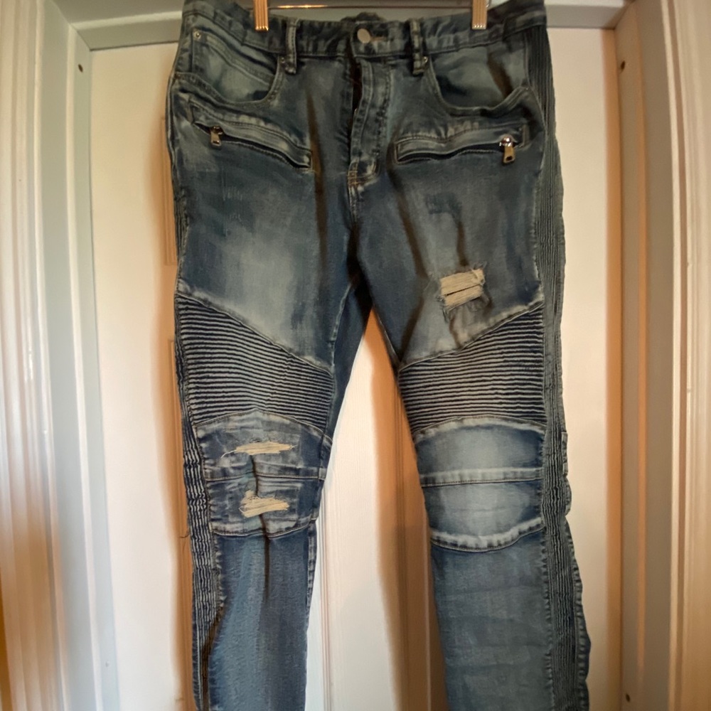 SOLD -Biker Jeans